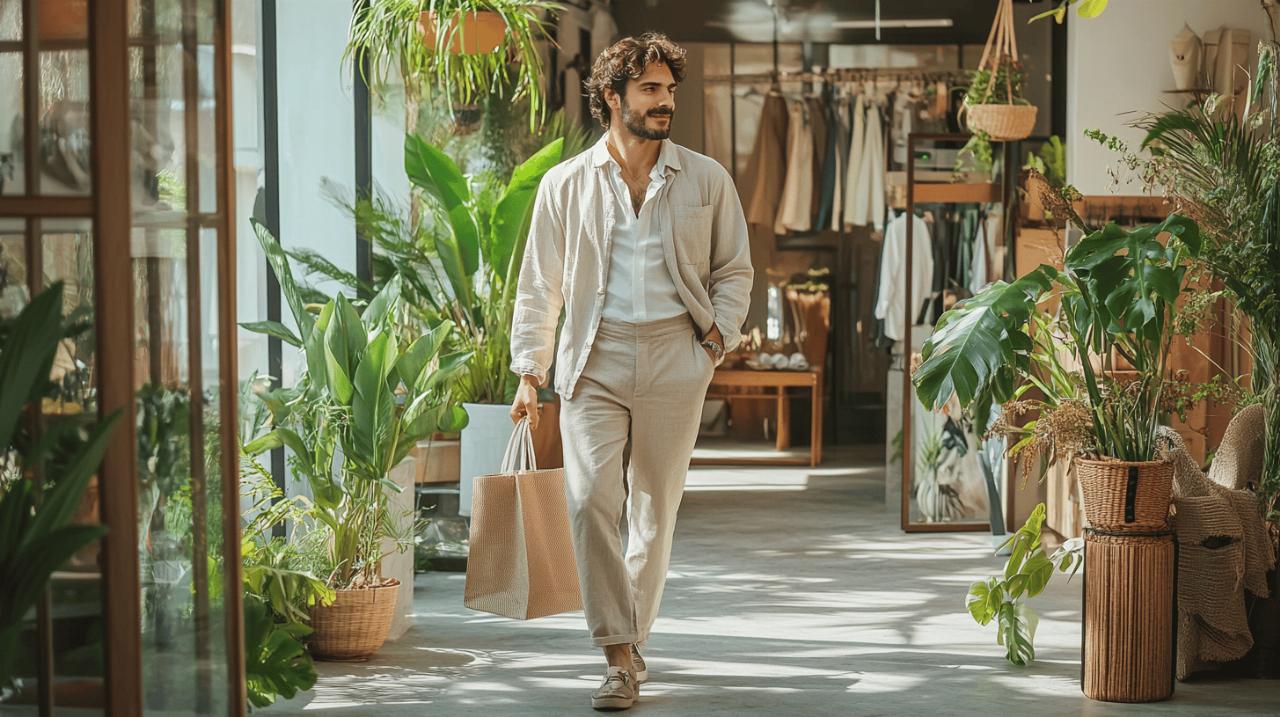 Pantalon en Lin Homme Plante Paradise : L’Art de la Mode Boheme Eco-Responsable