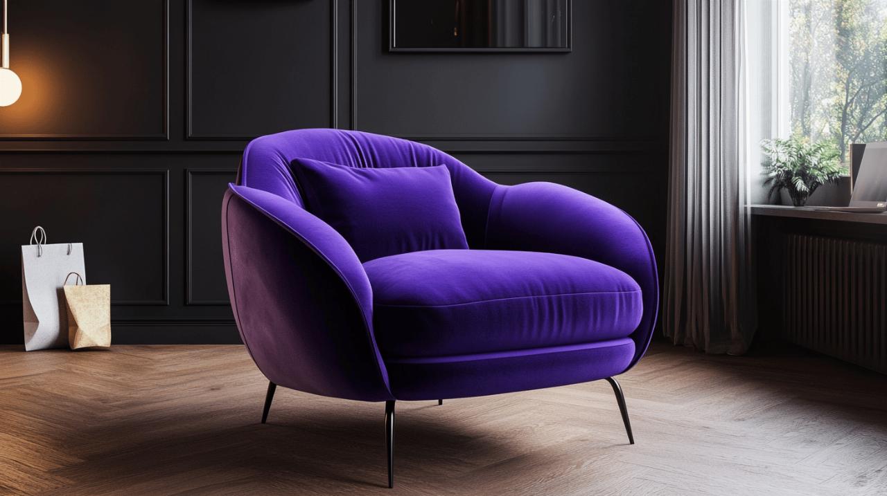 Comment transformer votre salon avec une Housse fauteuil Cabriolet Velours Violet a -30%